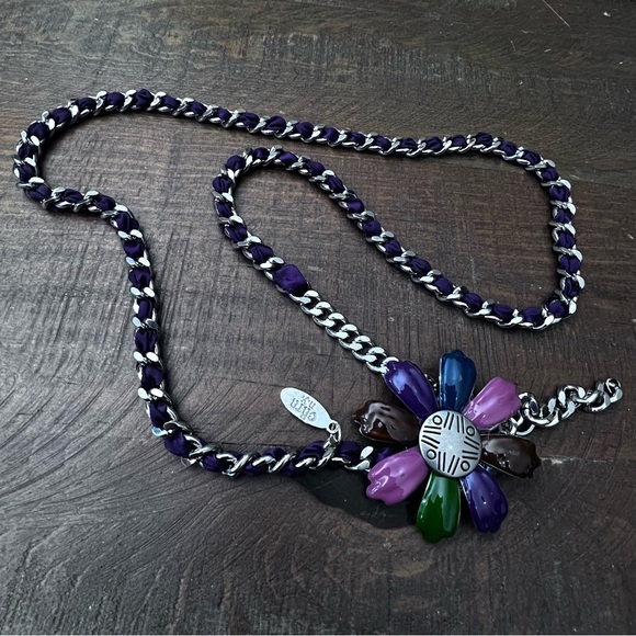 Colorful Flower Enamel Flower Metal Belt